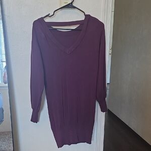 Betsey Johnson Purple Mini Sweater Dress